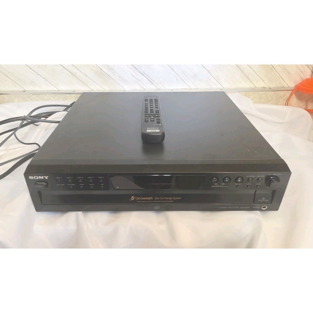 Sony CDP-CE375 5-Disc CD Changer Player NEAR MINT EXCELLENT WORKING W Remote